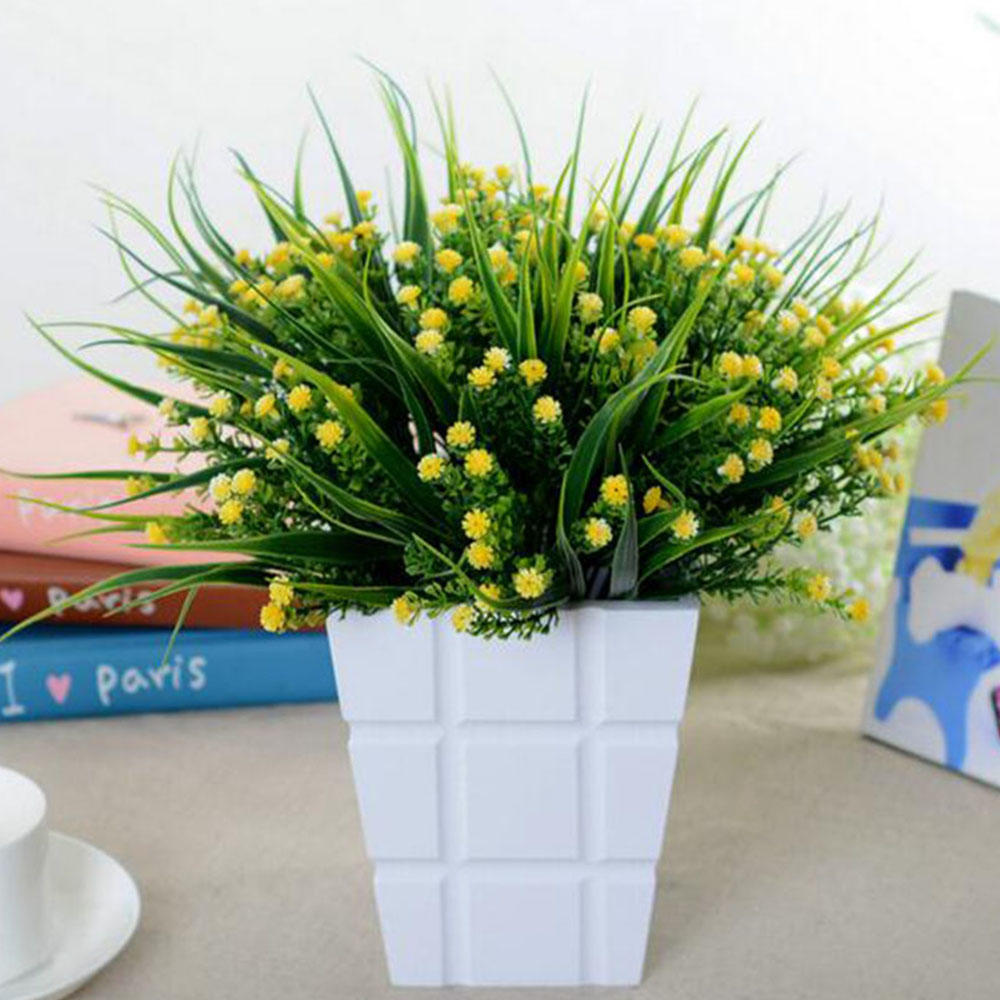 Декор для дома в отеле, пластиковый цветок, искусственные растения, свадебная искусственная трава