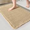 Bathroom Mat Woven Floor Mat Entrance Absorbent Carpet Microfiber Home Toilet Antislip Tassels Doormat Soft Machine Washable Rug