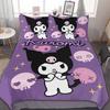 Домашний текстиль Трехпредметный Двуспальный Куломи Мультяшный Цифровая печать Одеяло Наволочка Постельное белье