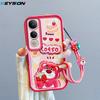 KEYSION Shockproof Case for VIVO V50 Lite 5G with Lanyard Soft Silicone Cute 3D Cartoon Doll Phone Cover for VIVO V50 Lite