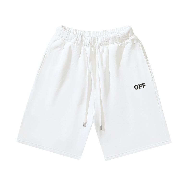 1015 Off-White 2026 Spring/Summer New OW Thick Plate Letter Pattern Printed Men's and Women's Casual Loose Shorts