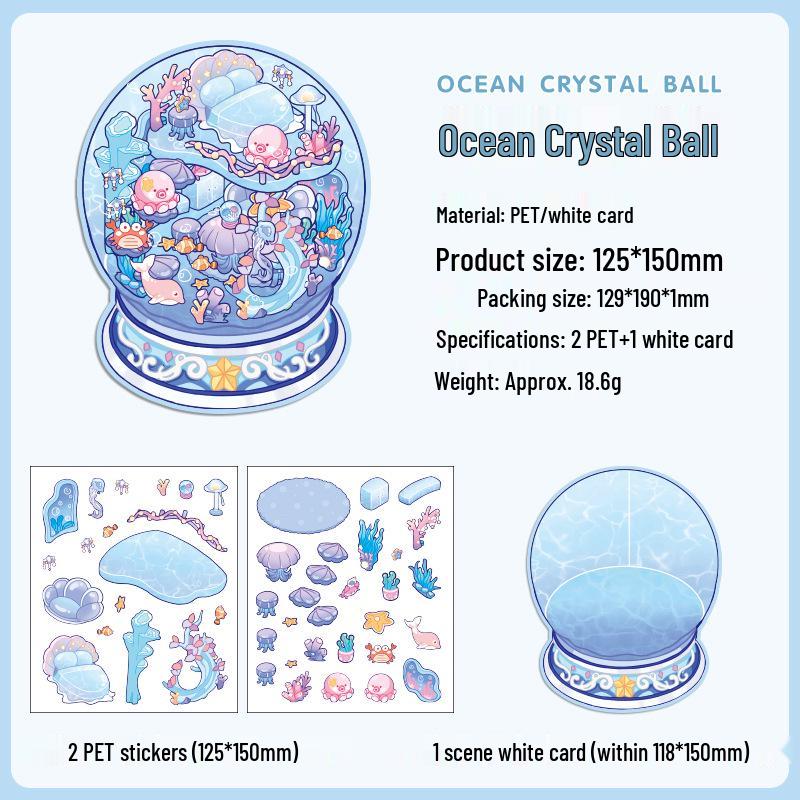 Popular Cartoon Scenery 3D DIY Stickers for Kids