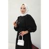Benay Floor Detail Hijab Dress 1102- Black