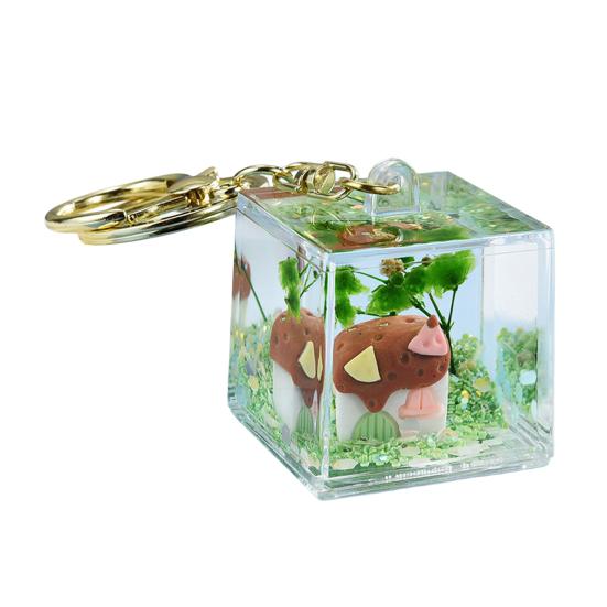 Брелок с песочной картиной, миниатюрная сказочная сцена, мини-прозрачный кубик, шарм для рюкзака, для сумок, ключей, кошелька, аксессуар