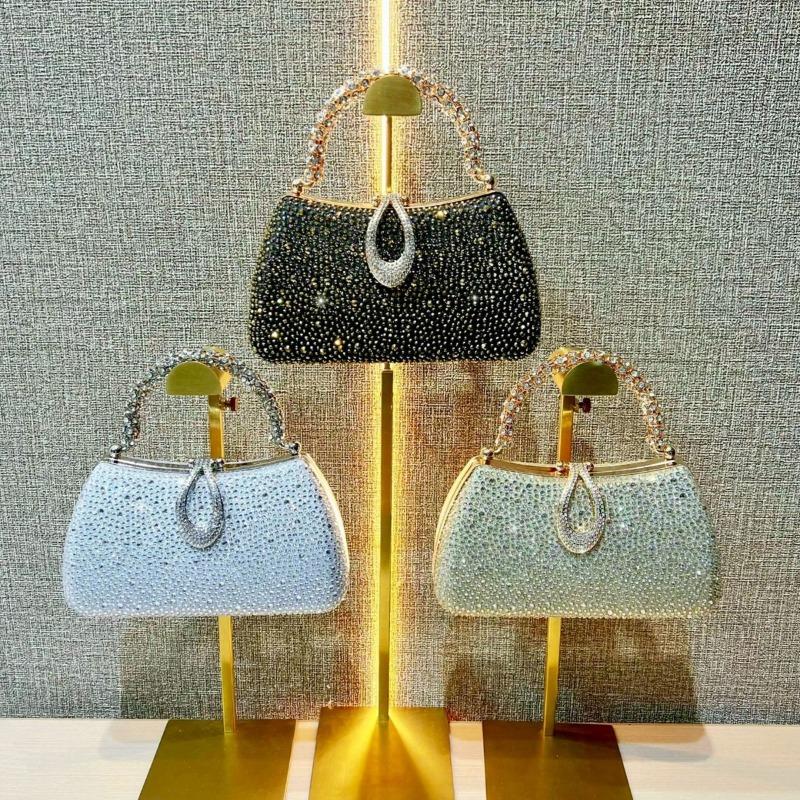 Кроссбоди сумка на цепочке, роскошный клатч, высококлассная сумочка, вечерний клатч со сверкающими стразами для светской львицы