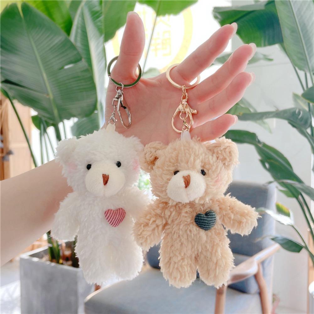 New Kawaii Teddy Bear Keychain Trinket Animal Rabbit Pendant Keychain Accessories 11-13cm Key Ring