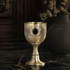 Embossed Engraving Bronze Goblet Inlaid Gemstone Liqueur Cup  Wedding Ceremony Party Table