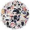 10/30/50 шт. Милые мультяшные наклейки Jujutsu Kaisen в стиле Q Version, аниме-наклейки для канцелярских принадлежностей, багажа, телефона, автомобиля, Kawaii, граффити-наклейка