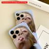 2DFlat Cute Monkey Sticking Tongue Out Phone Case All inclusive film hard phone case, compatible with iPhone 18 Pro Max 17 16 15 14 13 12 11