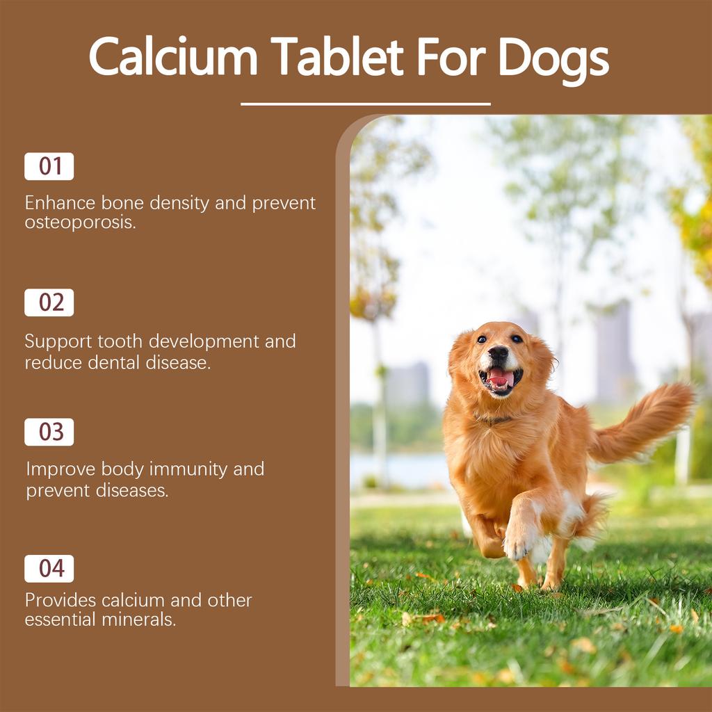 YEGBONG Calcium Phosphorus for Dogs Supplement, Provide Calcium for Puppies, Promote Healthy Dog Bones and Puppy Growth Rate, Dog Bone Supplement