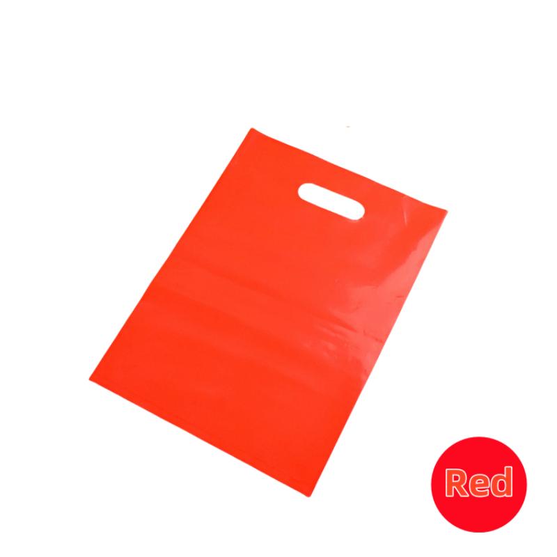 StoBag, 100 Pcs Customized Logo Multiple Color Shopping Bag With Handle Plastic Gift Bag (excluding printing fee)