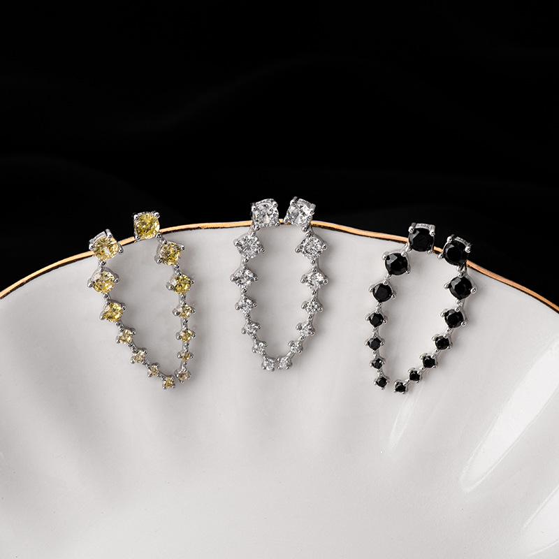 Серьги из серебра 925 пробы с цирконами Banyan Tree - Элегантные и стильные серьги-крючки для женщин