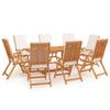 Day and Night - Day and Night 9-piece Garden Dining Room with Solid Teak Wood Cushions