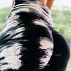 Black and White Digital Printing, Hip Lifting and High Waist Fitness Women's Yoga Pants, Sports Leggings