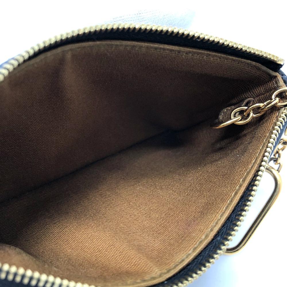 CELINE 10C662CA2 Triomphe  coin purse PVC/Leather Brown/GoldHardware