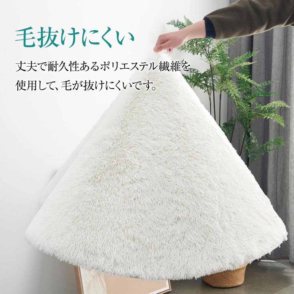 Housecover Shag Rectangular Dust Mite Odor Comfortable for All Compatible with Underfloor Heating and Hot Soft and Fluffy To the White 01 Rug, Carpet,