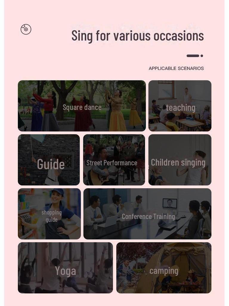 P6 Караоке Bluetooth-динамик с беспроводным микрофоном