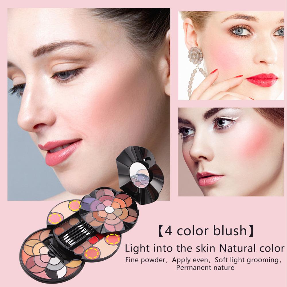 MISS ROSE 64-in-1 Exquisite Girl Set Floral Makeup Case All-in-one Makeup Kits Professional Makeup Eyebrow Powder Eye Shadow Lipstick