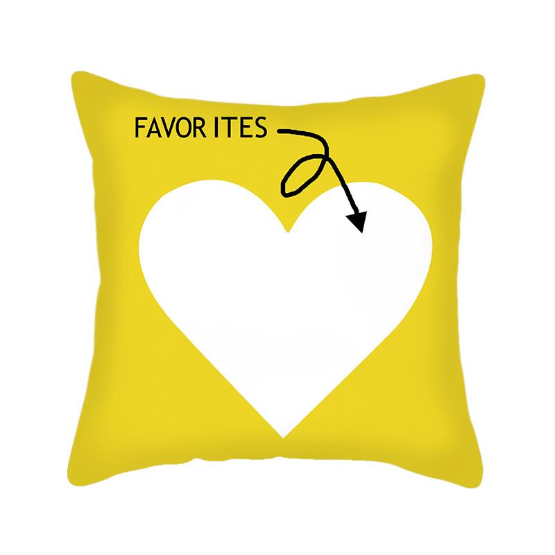 Nordic Cushion Pillow Geometric Linen Pillow Cover Yellow European Nordic Ins Style Cushion Cover
