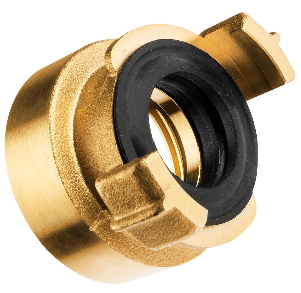 Brass quick connector with 1 1/4" internal thread