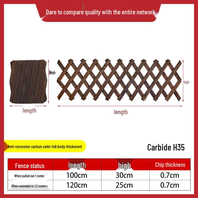 Садовая решетка для забора из обработанной древесины для украшения сада, двора или балкона