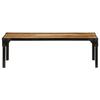 VidaXL Table basse Bois massif de manguier brut et acier 110 cm