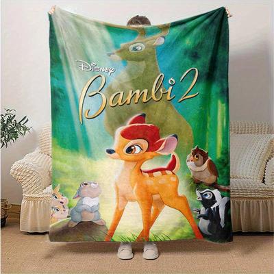 1 шт., Плед Disney Бэмби 2 для дома, Идеально подходит для дивана, кровати, путешествий, кемпинга, автомобиля