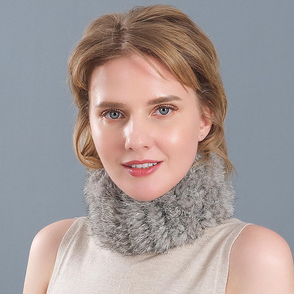 Плетеный шейный платок, шарф, осенне-зимний женский утолщенный зашифрованный теплый эластичный меховой шарф с накладным краем