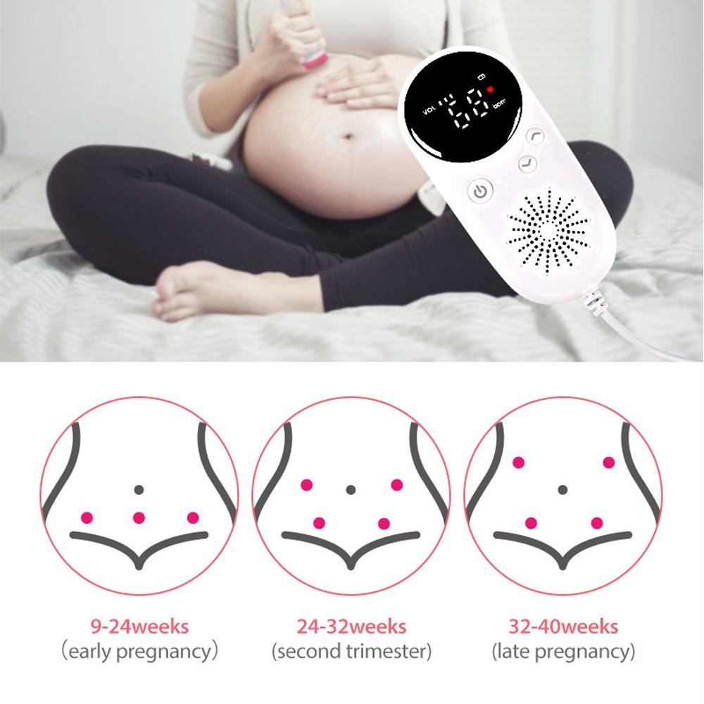 Household Fetal Baby Prenatal Heart Monitor LCD Display Fetus-voice Meter Pregnant Woman