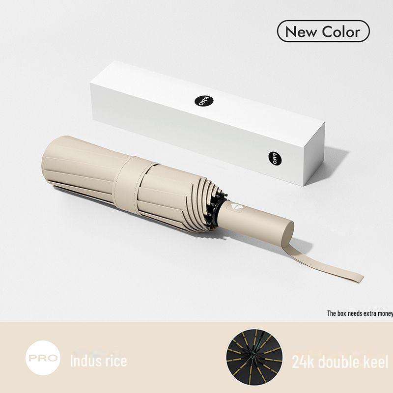 Автоматический складной зонт с двумя килями, 72 кости, женский, ветроустойчивый, солнцезащитный козырек двойного назначения, защита от УФ-излучения, подходит для использования в солнечную и дождливую погоду.