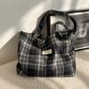 Осенне-зимняя новая ретро шерстяная клетчатая сумка большой вместимости для поездок на работу женская сумка через плечо