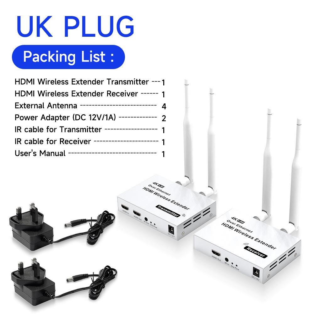 4K Wireless HDMI Extender and Receiver 150M for Screen Projection