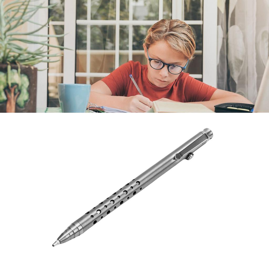   Action Pen Ti Alloy Lightweight Portable Ballpoint Pen with Clip for   Business School