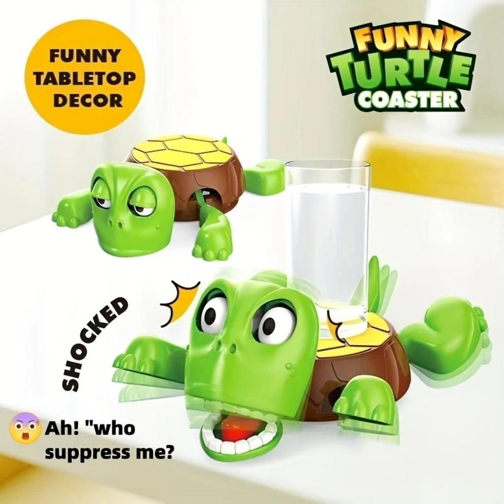 1Pcs Turtle Coaster with Funny Expression Creative 3D Printed Cup Mat Insulation Pad Home/Office Desktop Cup Holder Decoration