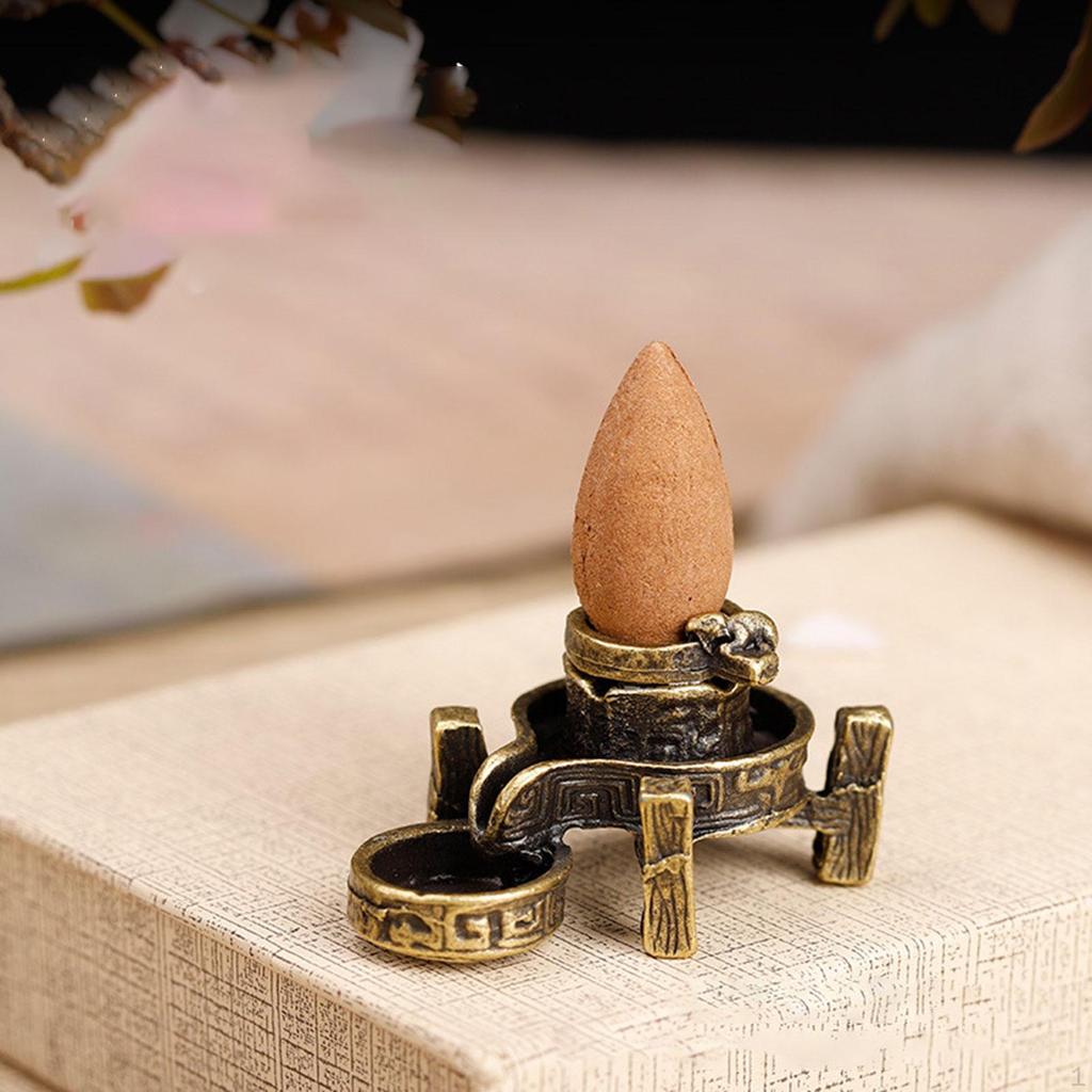 Подставка для благовоний с обратным потоком, декоративная горелка-водопад, конусная кадильница из сплава