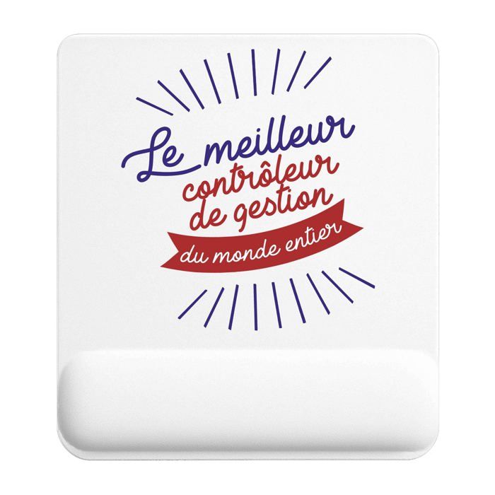 Tapis de souris - PLANETEE - Contrôleur de gestion Meilleur monde - Multicolore - 22x18 cm - 3 mm