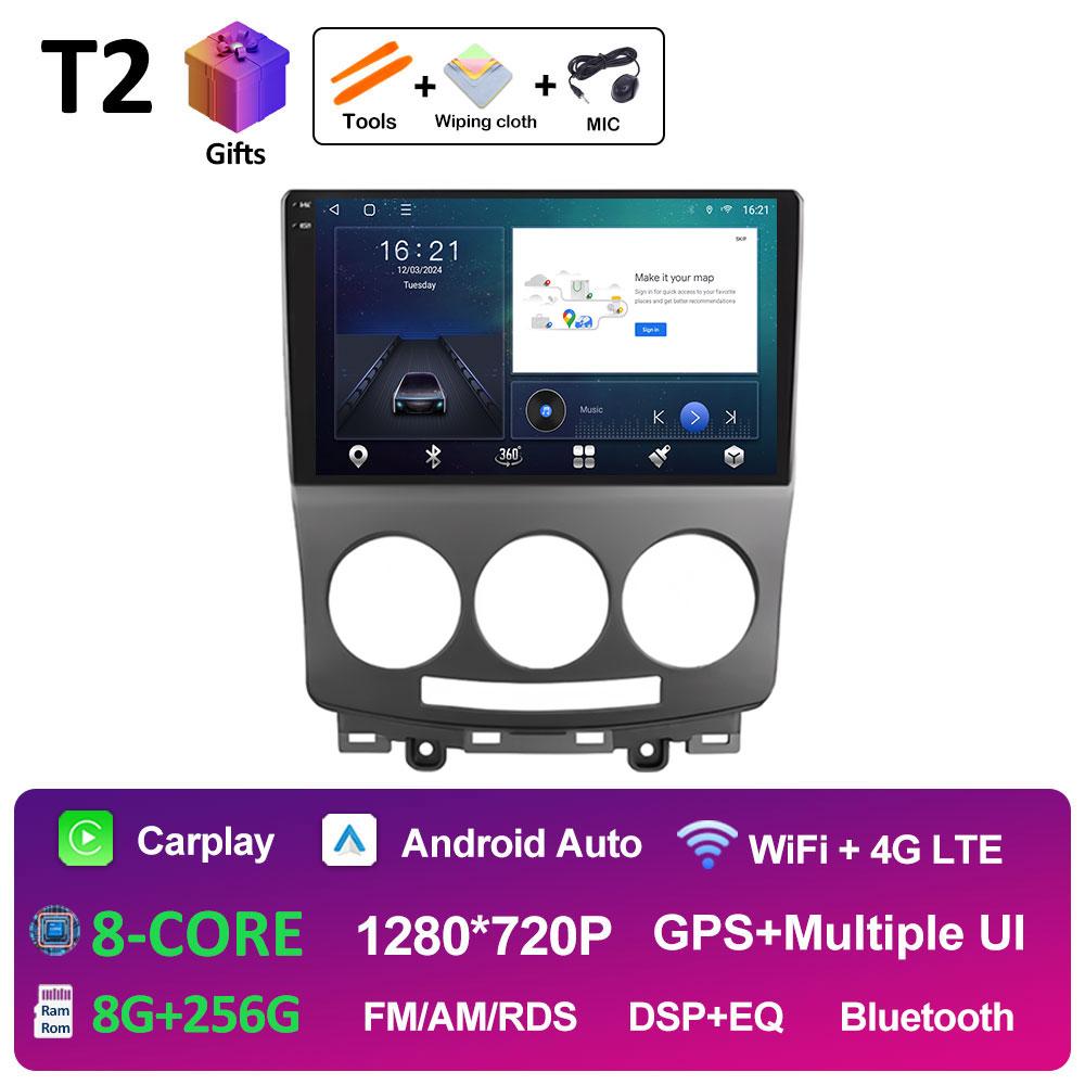 9 дюймовый Android Auto для MAZDA 5 2005 2006 2007 2008 2009 2010 Беспроводной Carplay Вентилятор охлаждения WIFI QLED IPS Экран WIFI Аксессуары