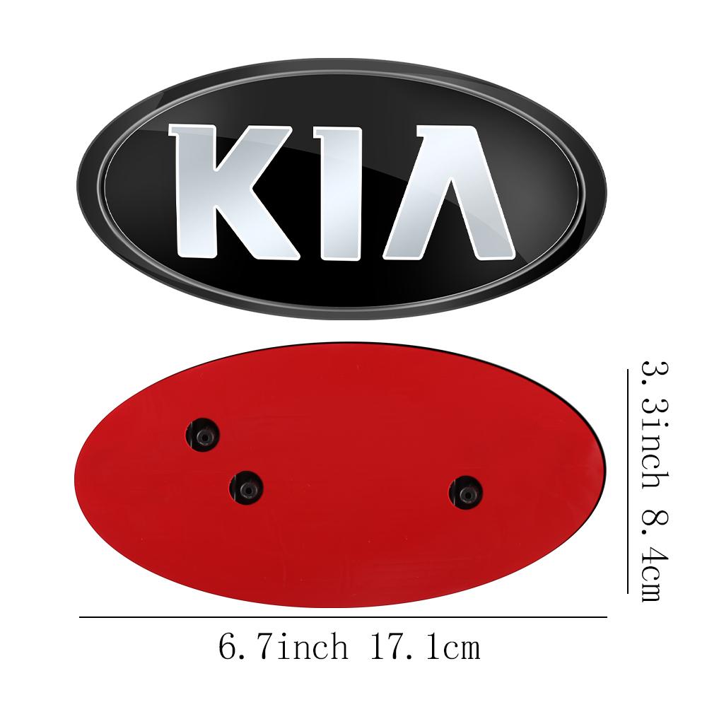 AABIU1 Car Front Hood Emblem Rear Badge Logo Sticker For KIA Sportage Ceed Sorento Cerato Optima Picanto Rio Soul K5 Stonic Niro Forte