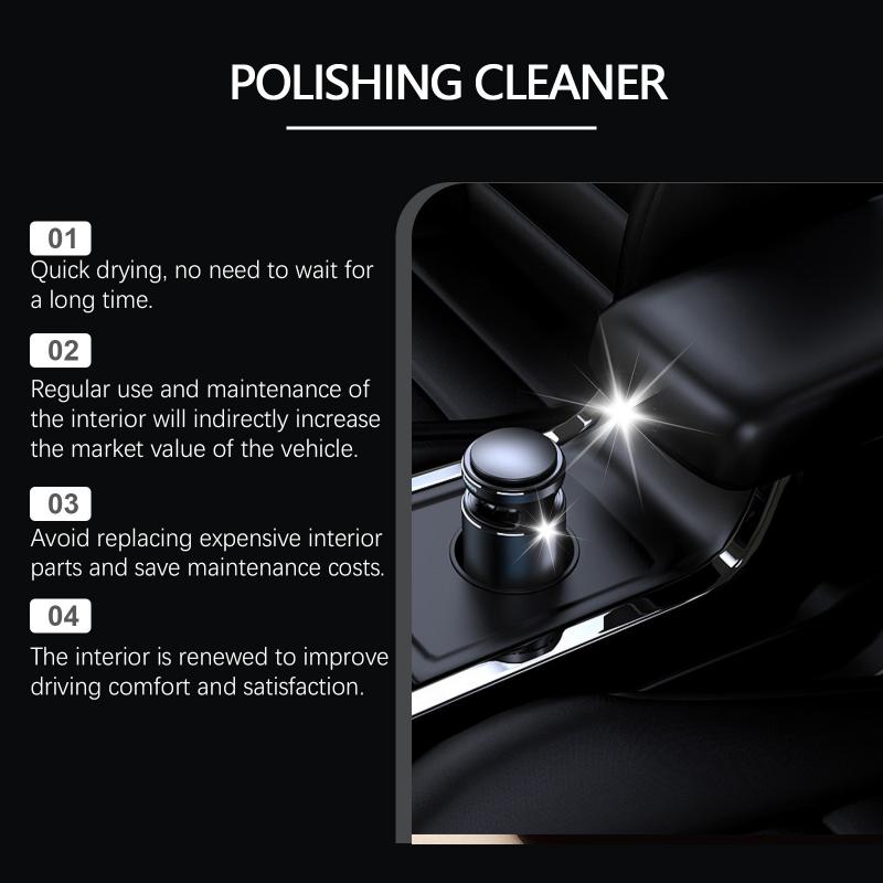 HOMONTH Car Interior Polish Cleaner & Protectant, Leather Plastic Dashboard Restorer, 300ml