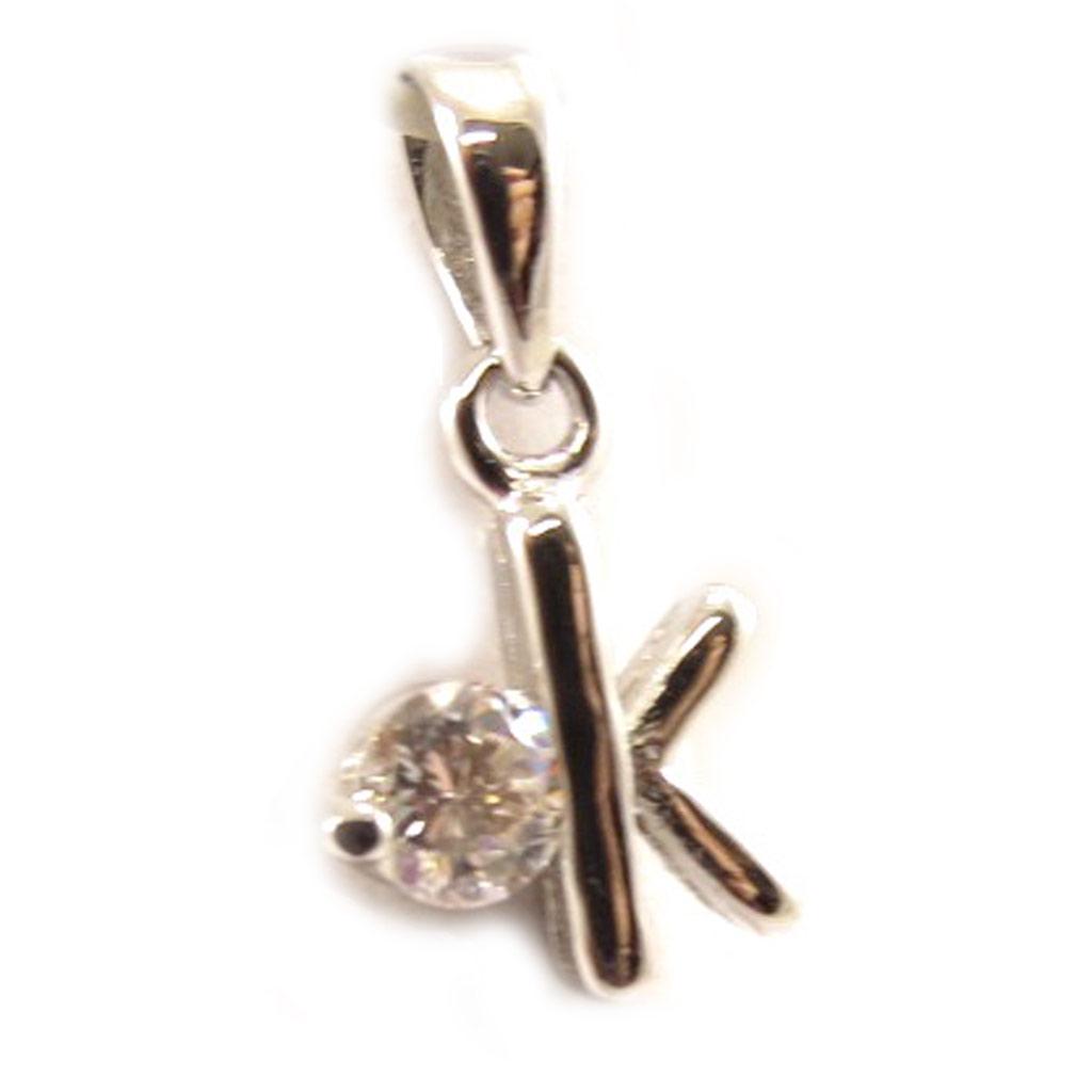 Les Trésors De Lily [C4609] — Серебряный кулон «ОК», белый