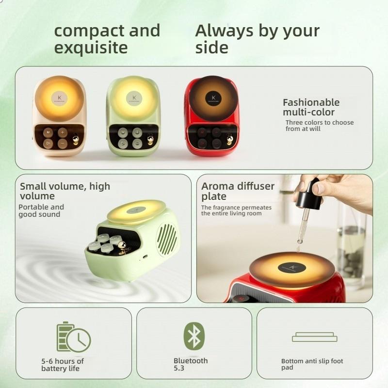 Aromatherapy Night Light Bluetooth Speaker Home Mini Atmosphere Night Light Speaker Desktop High Quality Ornament Subwoofer
