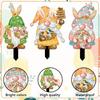 Easter Bunny Garden Stake Weatherproof Spring Yard Art Stake Festive Rabbit Egg Gnome Lawn Stake for Outdoor Planter Flower Bed Easter Decoration