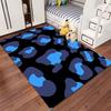 Blue and Black Abstract Pattern suitable as a non-slip mat for the living room or bedroom sofa