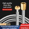 Reinforced Handheld Shower Head Hose Brass Nut Replacement Hose Universal Shower Hose  Home Hotel