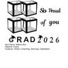 4 шт. Коробки для воздушных шаров «Выпуск 2026» Так гордимся вами Черная коробка для воздушных шаров с буквами для выпускного вечера класса 2026