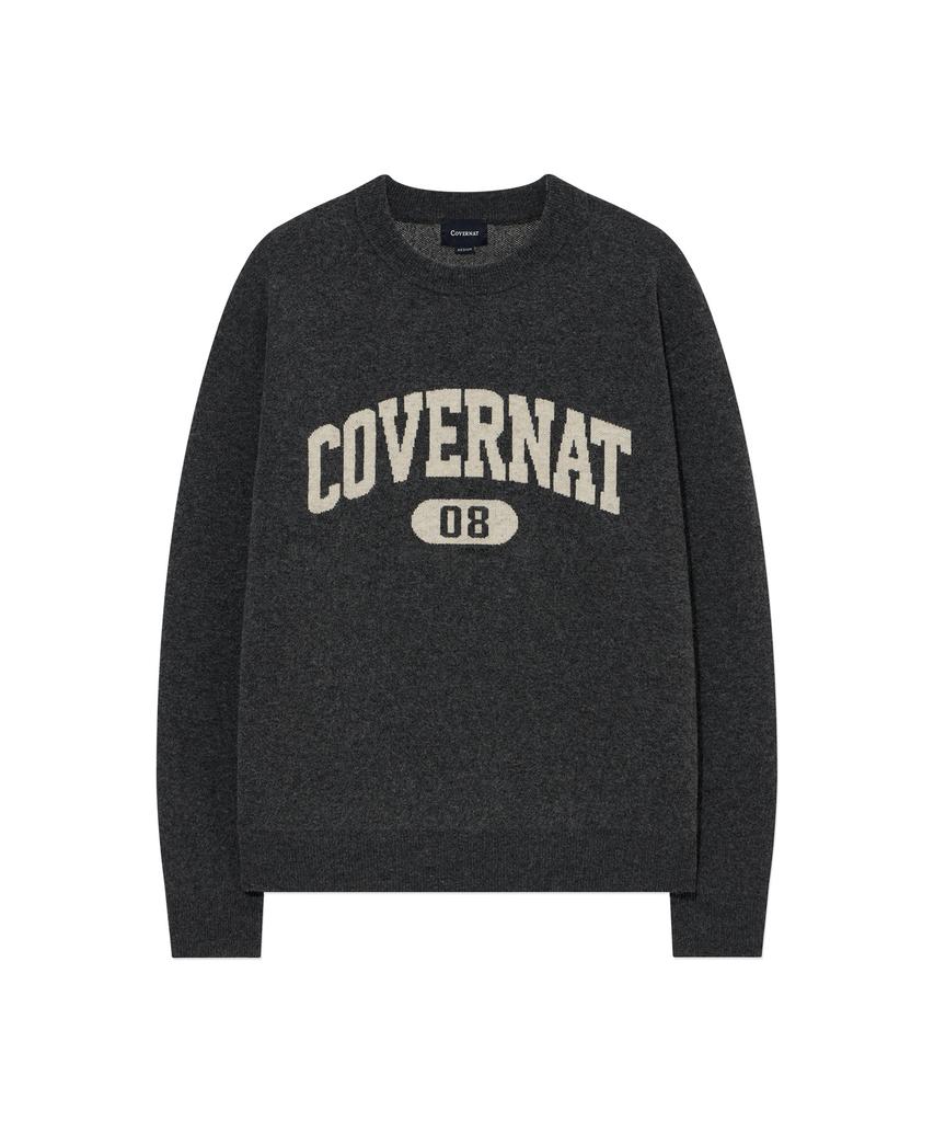COVERNAT Center Arch Logo Knit Charcoal