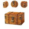 Pirate Treasure Chest Wood Home Decoration Prop Antique Design Gift
