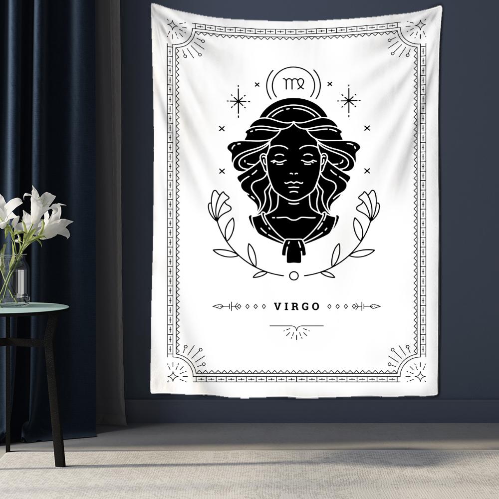 Гобелен «Двенадцать созвездий Таро», настенный психоделический волшебный богемный стиль, матрас в стиле хиппи, искусство домашнего декора