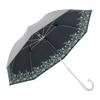 UV Light and Heat Rain or Shine Long Umbrella with Floral Cooling Sliding Long 50cm X Silver UPF50+ Protection, 99%+ Blocking, Blocking. Compact,