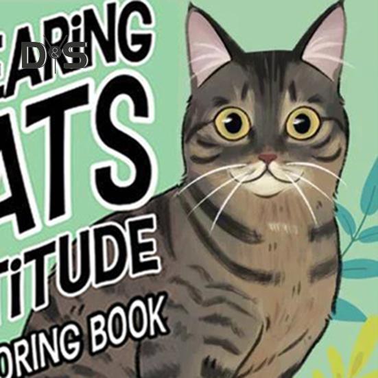 Раскраска с кошками для взрослых, проекты кошек своими руками, декомпрессионная, прочная на разрыв, раскраска с кошками, домашнее обучение, офисные принадлежности